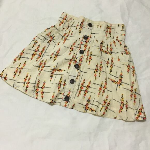 Free People Dresses & Skirts - Free People Linen-cotton blend Flare Skirt Size Small Ivory Small New!